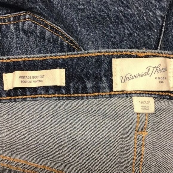 Universal Thread Women’s Vintage Bootcut Medium Wash Jeans, sz 18R - Picture 7 of 10